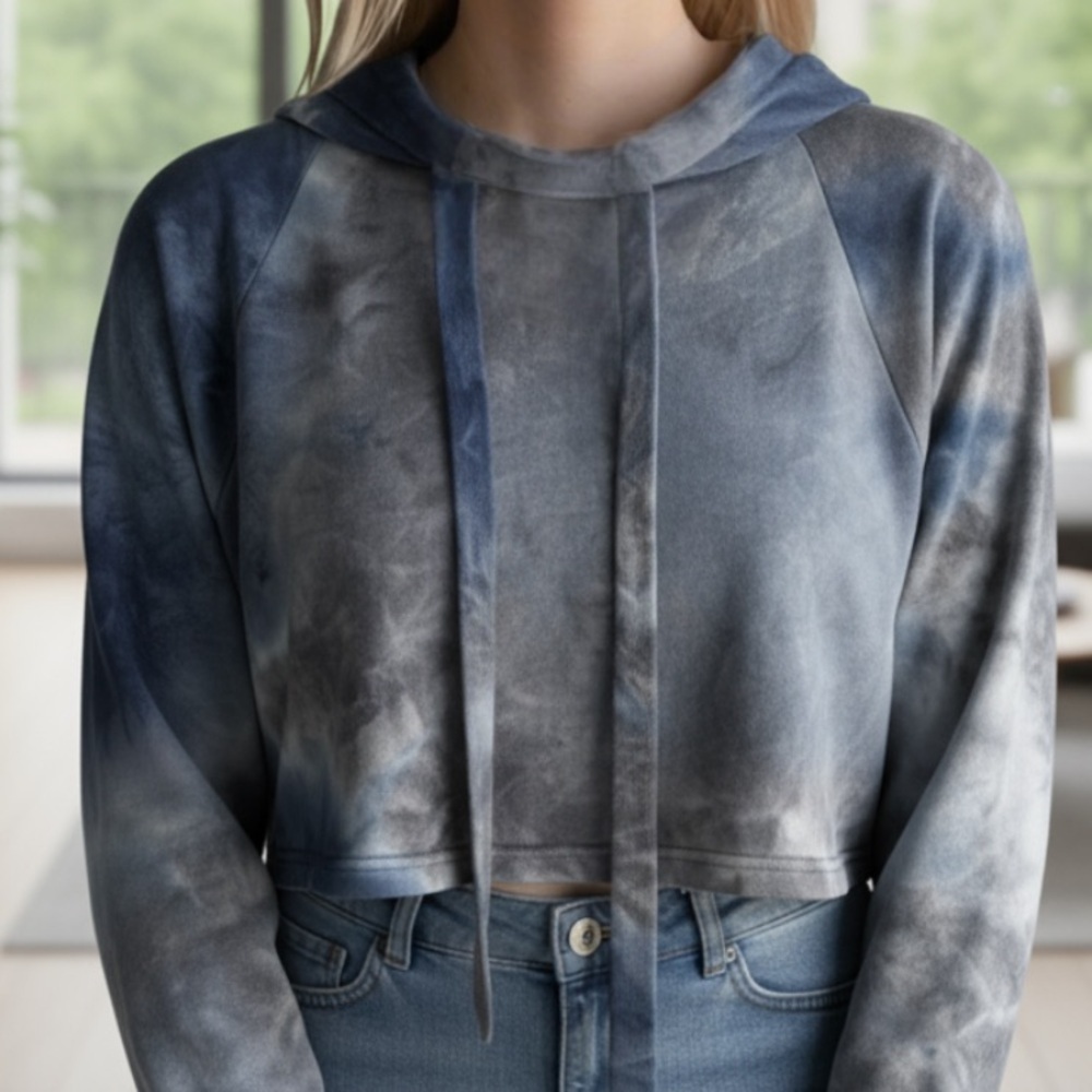 Illa Illa cropped tie dye hoodie s